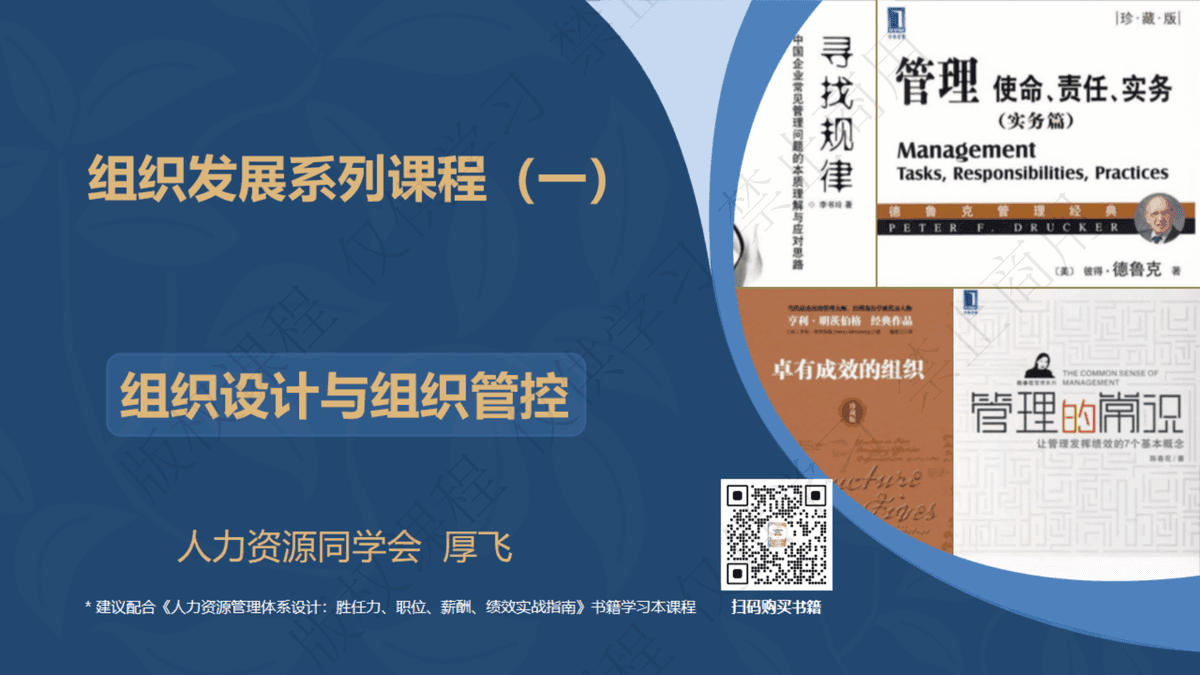 组织发展系列课程：组织设计与组织管控 课件封面